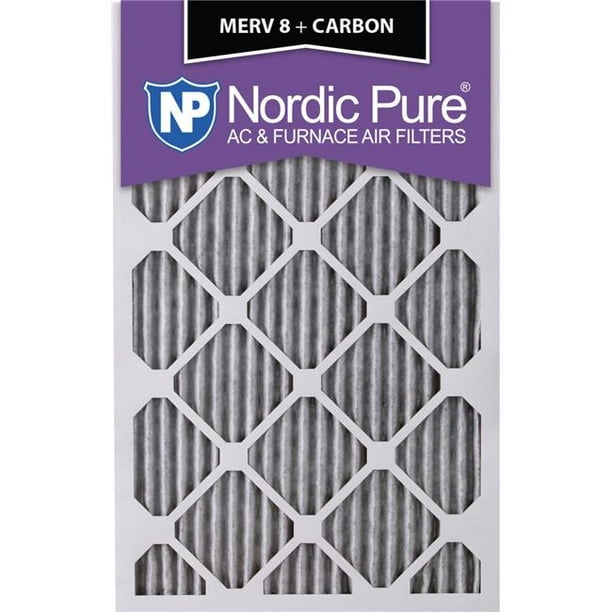 Nordic Pure 21_1/2x24x1 Exact MERV 8 Pure Carbon Pleated Odor Reduction AC Furnace Air Filters 6 Pack Nordic Pure 21_1/2x24x1 Exact MERV 8 Pure Carbon Pleated Odor Reduction AC Furnace Air Filters 6 Pack